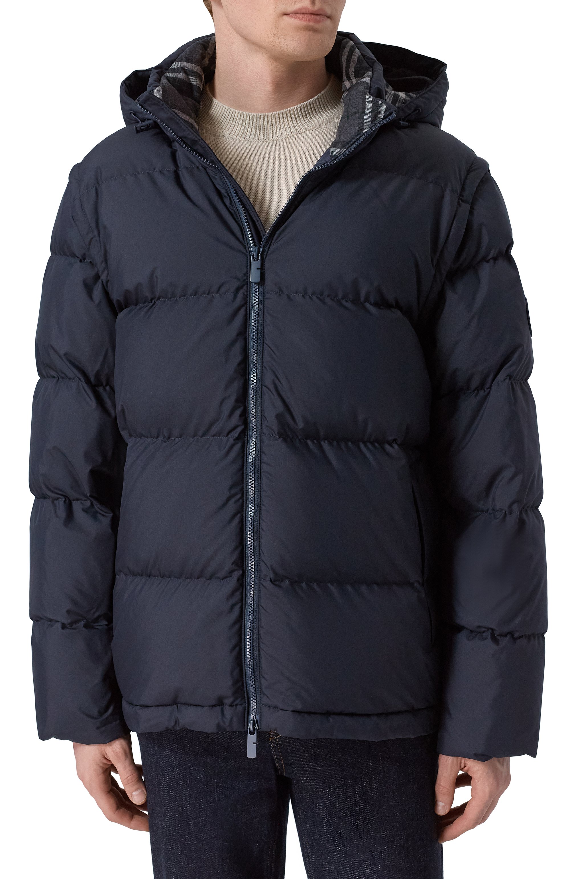 Пуховик BURBERRY темно-синего цвета по цене 238500 руб., арт. 8112661, фото 3 Пуховик BURBERRY, арт. 8112661, фото 3