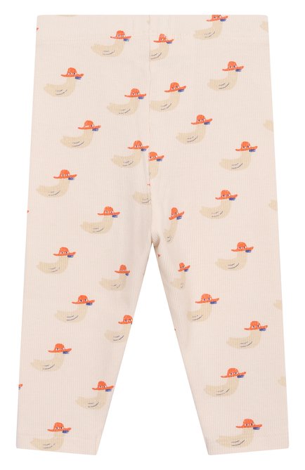 Детские хлопковые легинсы TINYCOTTONS кремвого цвета, арт. SS25-360 | Фото 2 (Нос: Не проставлено; Материал сплава: Проставлено; Материал внешний: Хлопок)