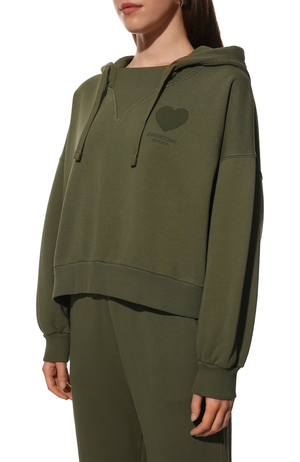 Хлопковое худи REDVALENTINO хаки цвета по цене 38200 руб., арт. XR3MF09B/6E3, фото 3 Хлопковое худи REDVALENTINO, арт. XR3MF09B/6E3, фото 3