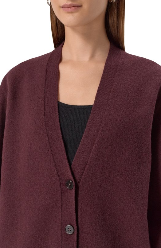 Шерстяной кардиган Jil Sander J01HP0002/J14603 Коричневый  J01HP0002/J14603 Фото 5