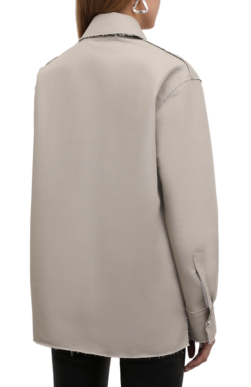 Хлопковая рубашка OFF-WHITE серого цвета по цене 69950 руб., арт. 0WEA261F21FAB005, фото 4 Хлопковая рубашка OFF-WHITE, арт. 0WEA261F21FAB005, фото 4