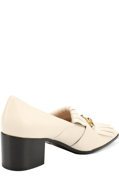 Кожаные туфли polly с бахромой и пряжкой-трензелем GUCCI, арт. 443406/C9D00, фото 3