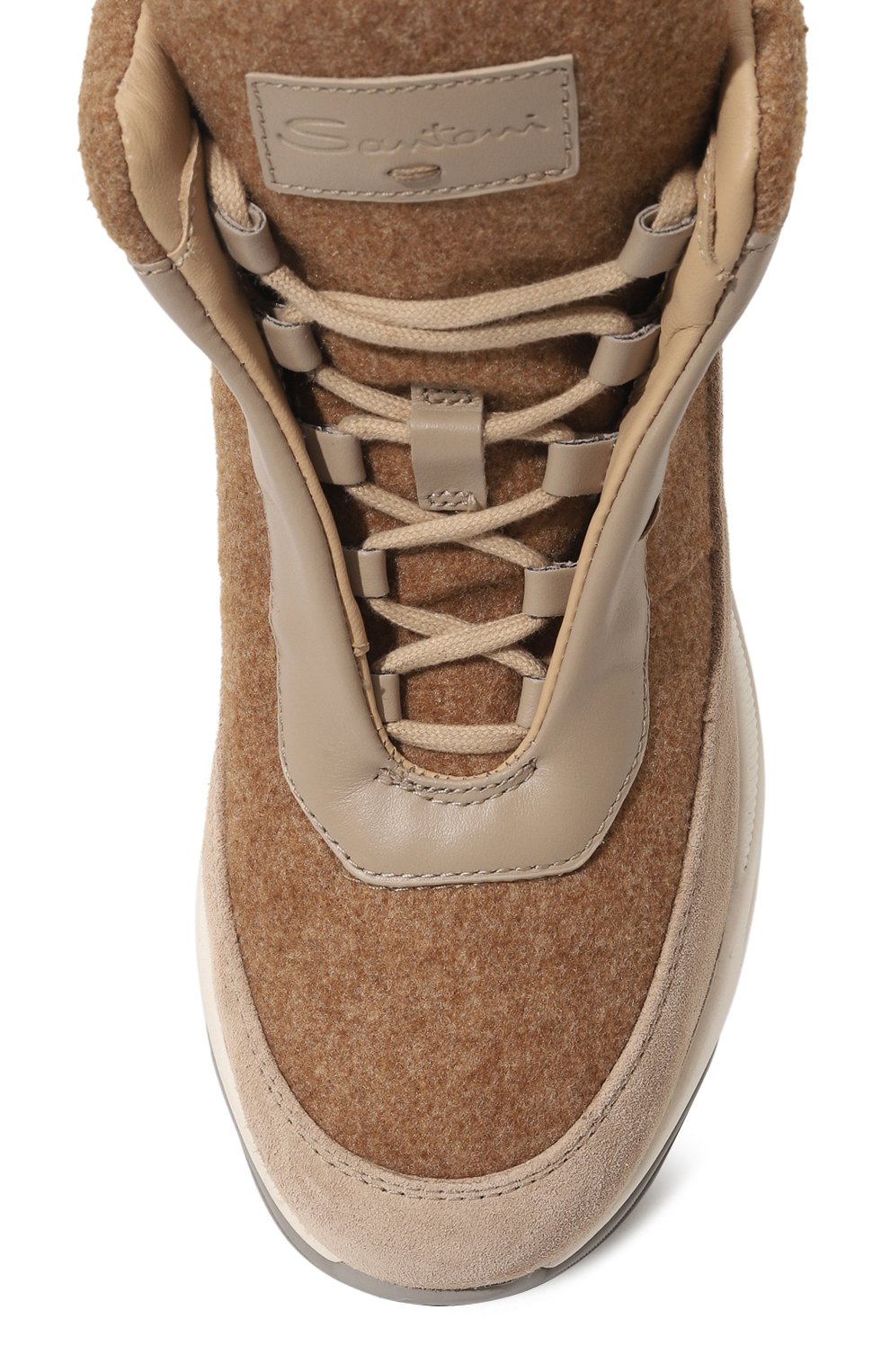 Комбинированные кроссовки SANTONI бежевого цвета по цене 65050 руб., арт. WBIR61057WG0TSQ7, фото 6 Комбинированные кроссовки SANTONI, арт. WBIR61057WG0TSQ7, фото 6