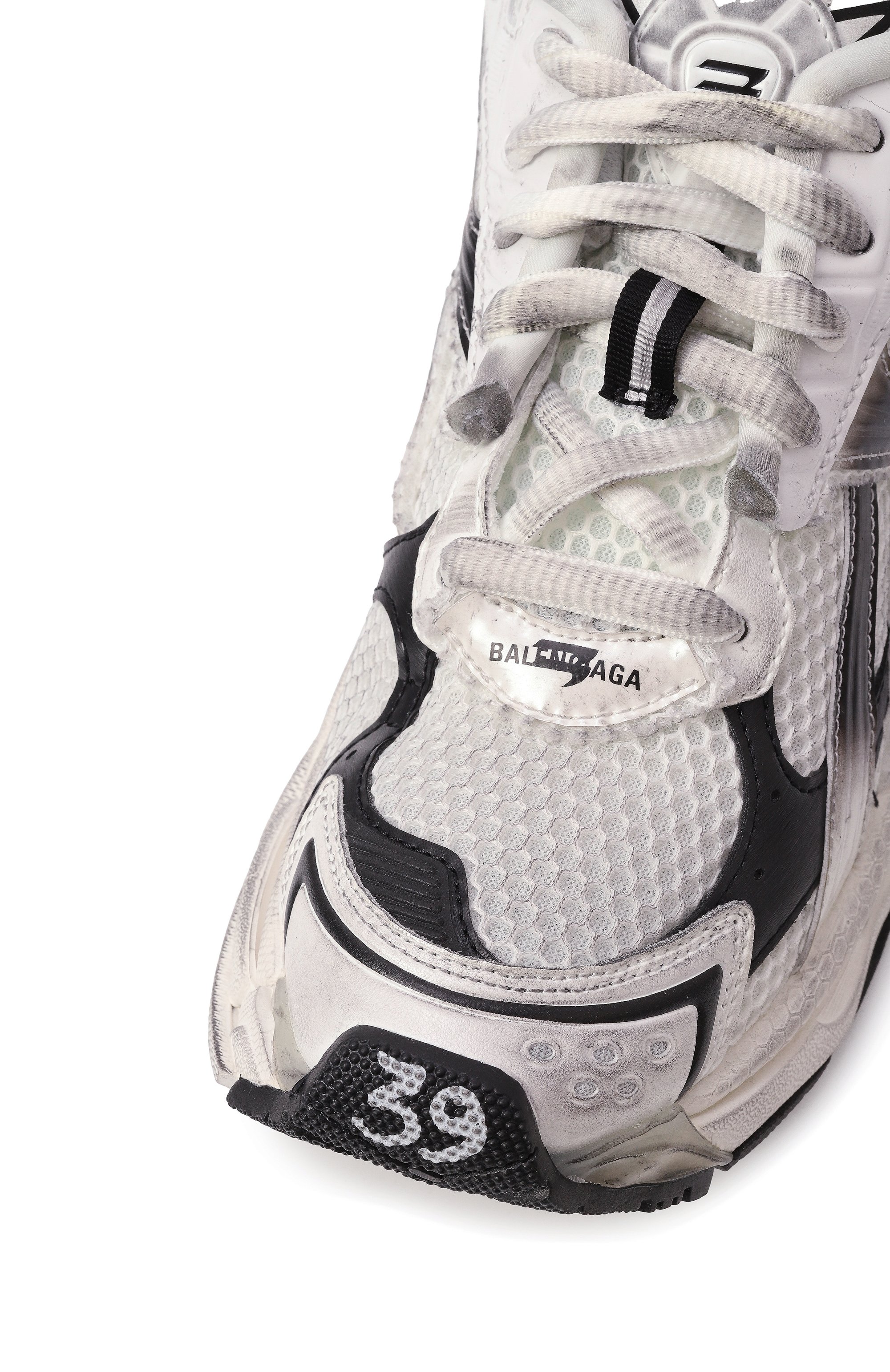 Женские белые комбинированные кроссовки runner BALENCIAGA купить в