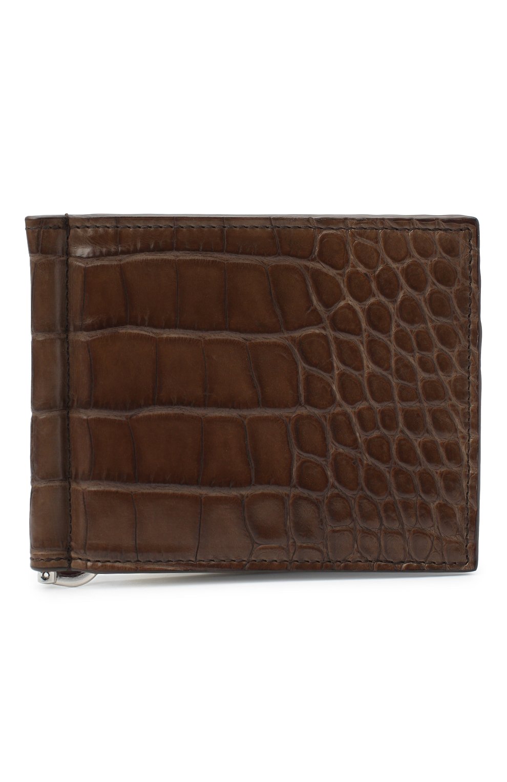 Зажим для купюр из кожи аллигатора BRIONI коричневого цвета по цене 356500 руб., арт. 0HSG0L/09718/AMIS, фото 1 Зажим для купюр из кожи аллигатора BRIONI, арт. 0HSG0L/09718/AMIS, фото 1