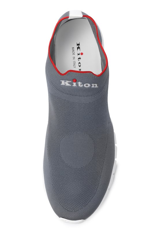 Текстильные кроссовки Kiton USSA089N01045 Серый  USSA089N01045 Фото 5