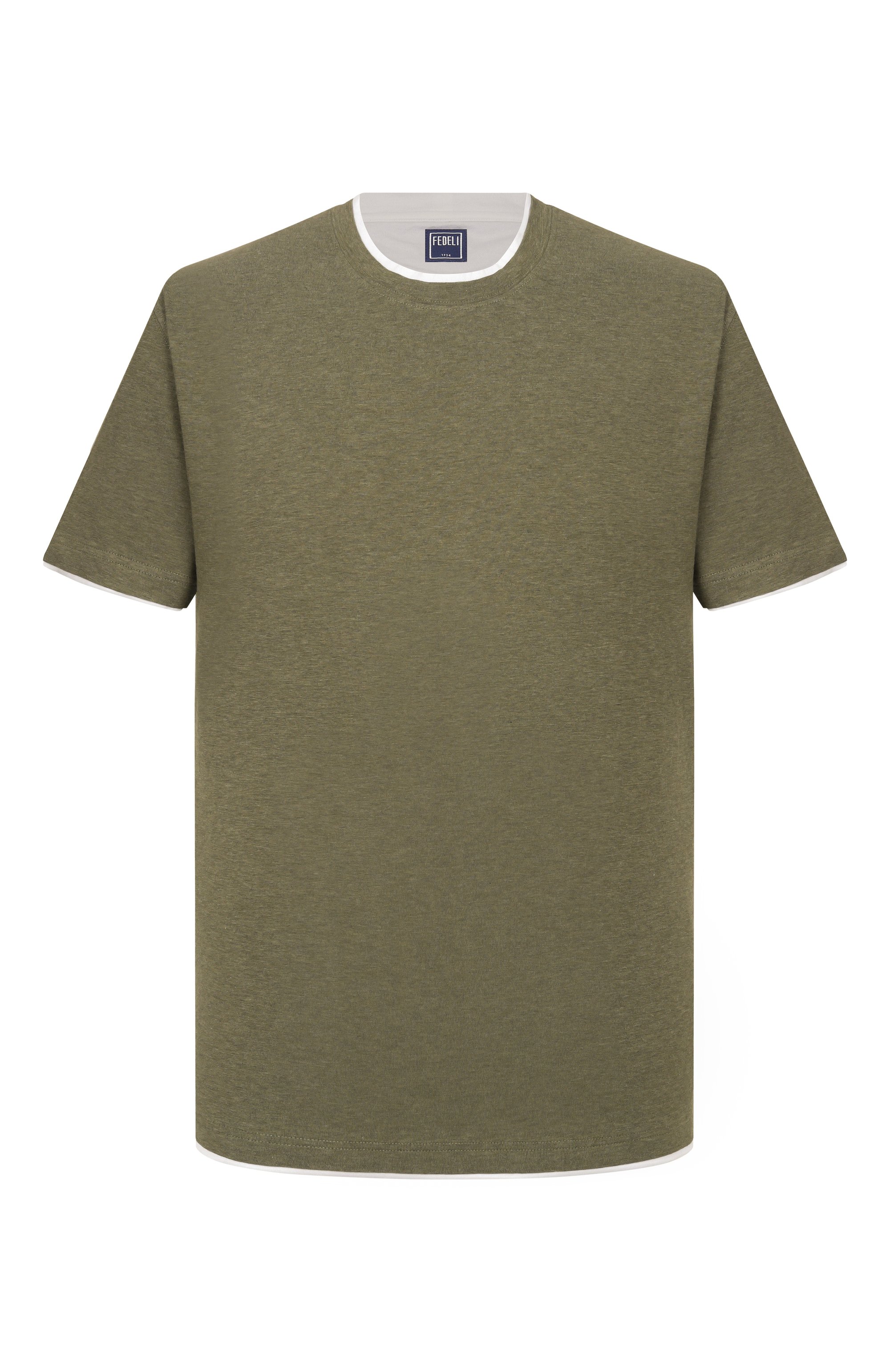 Хлопковая футболка FEDELI, арт. TU000200/JERSEY MELANGE, фото 1