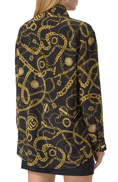 Шелковая рубашка BALMAIN, арт. FF1HS435/SF00, фото 4