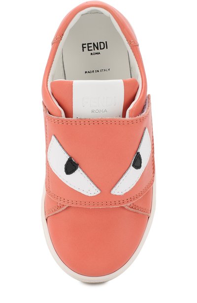 Кожаные кеды с застежками велькро FENDI, арт. JMR160/NA7/27, фото 4