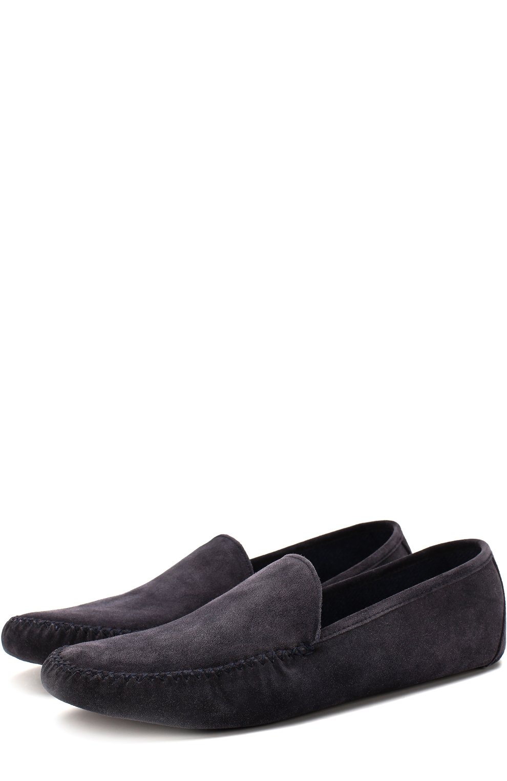 Замшевые домашние слиперы maurice LORO PIANA темно-синего цвета по цене 57500 руб., арт. FAC5526, фото 1 Замшевые домашние слиперы maurice LORO PIANA, арт. FAC5526, фото 1