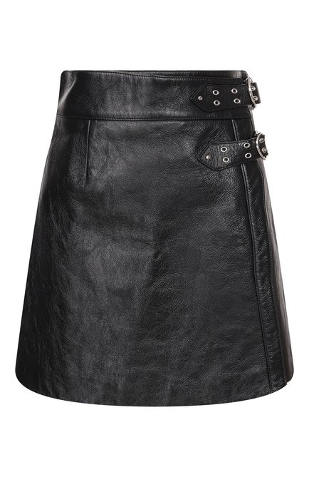 Женская кожаная юбка MIU MIU, арт. MPD592-1SNT-F0002