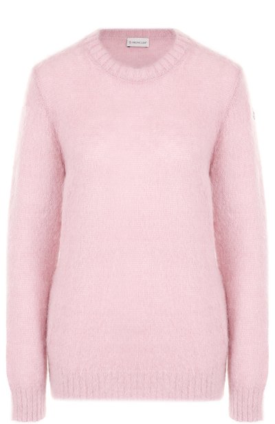 Женский однотонный пуловер с круглым вырезом MONCLER, арт. D2-093-90922-52-9489S