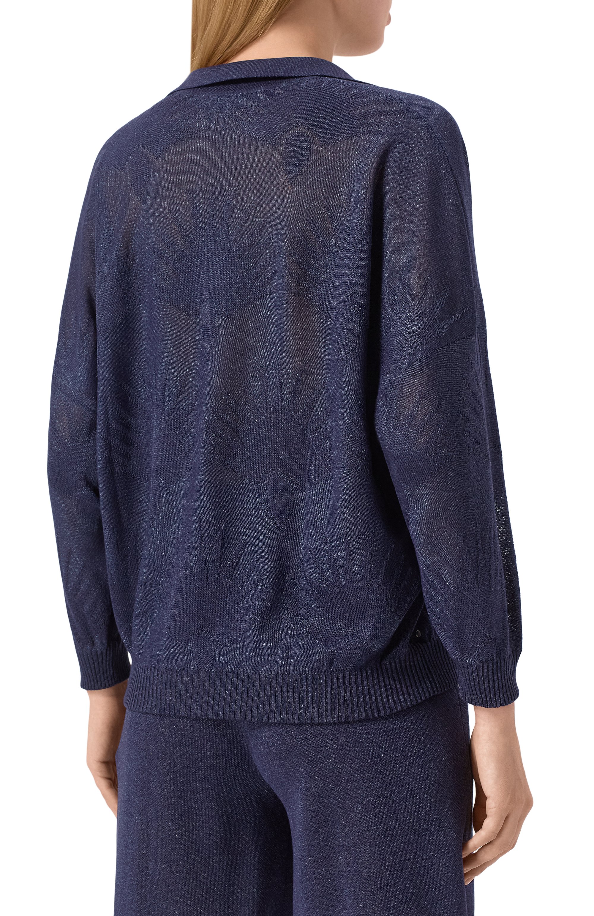 Пуловер из вискозы FREEAGE синего цвета по цене 34100 руб., арт. S25.JM131.7000.494, фото 4 Пуловер из вискозы FREEAGE, арт. S25.JM131.7000.494, фото 4