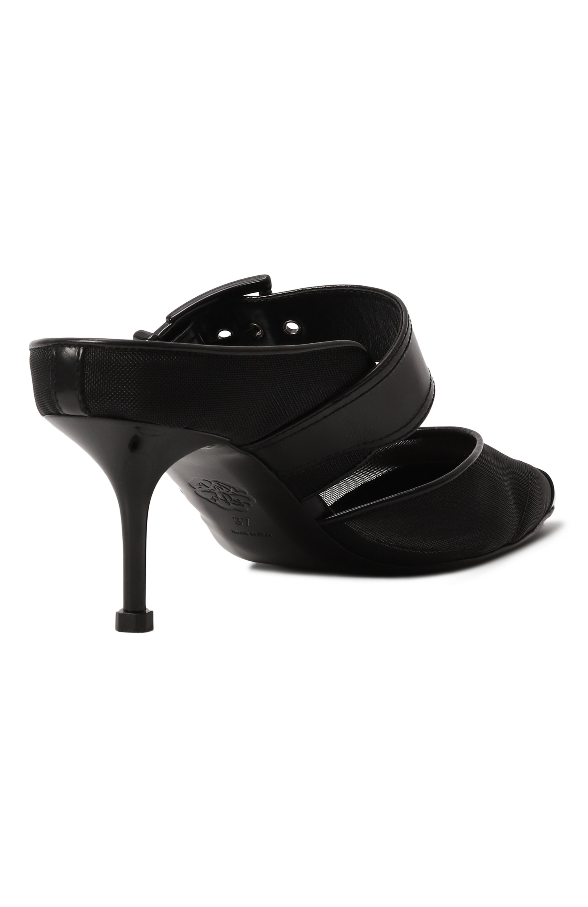 Мюли punk buckle 50 ALEXANDER MCQUEEN черного цвета по цене 111500 руб., арт. 744485/W4AB2, фото 5 Мюли punk buckle 50 ALEXANDER MCQUEEN, арт. 744485/W4AB2, фото 5