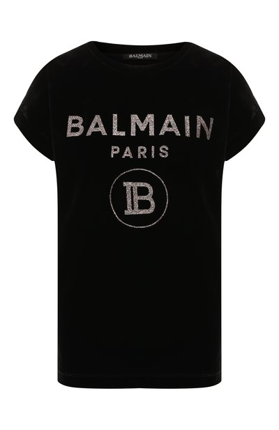 Женская футболка из смеси вискозы и шелка BALMAIN, арт. SF10447/V067