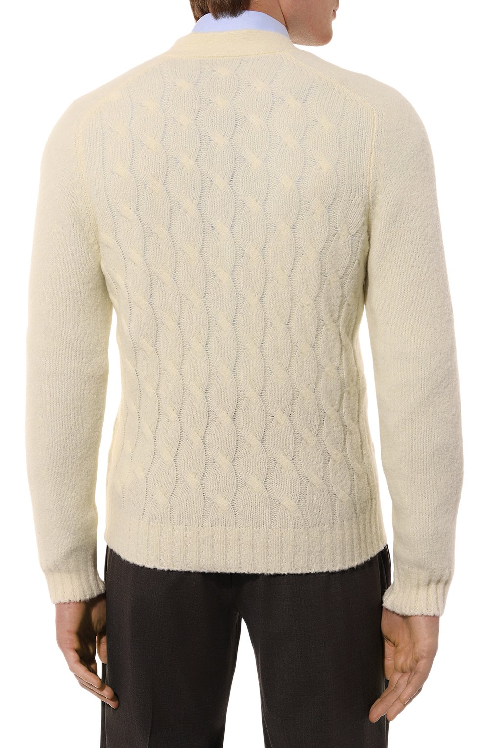 Шерстяной кардиган ANDREA CAMPAGNA кремового цвета по цене 58750 руб., арт. 13134/24013, фото 4 Шерстяной кардиган ANDREA CAMPAGNA, арт. 13134/24013, фото 4