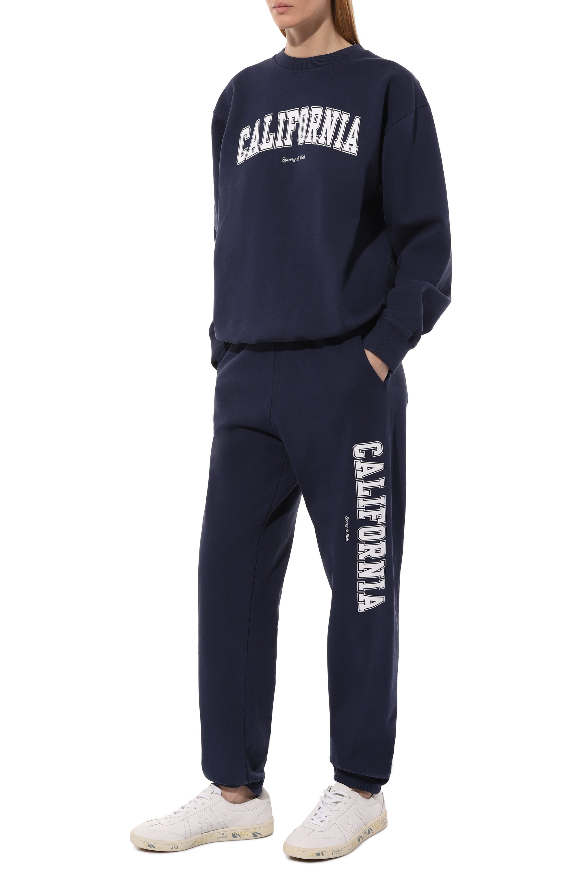 Хлопковые джоггеры SPORTY AND RICH, арт. PA036516501BL32, фото 2