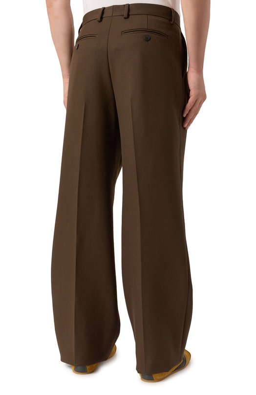 Шерстяные брюки Dries Van Noten 020900-2045-705 Коричневый  020900-2045-705 Фото 4