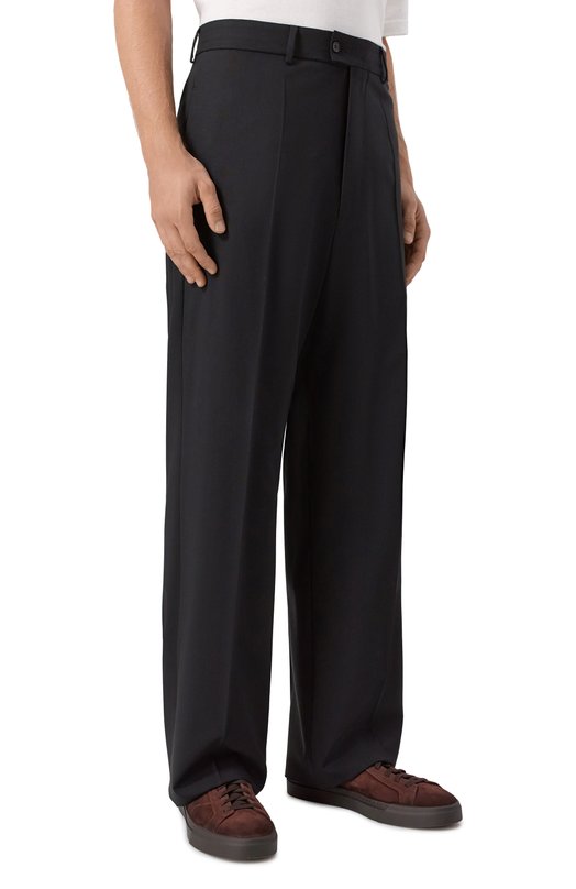 Шерстяные брюки MSGM 3940MP11/257605 Чёрный  3940MP11/257605 Фото 3