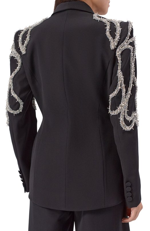 Жакет с отделкой кристаллами Zuhair Murad FJK25001/CRCA019 Чёрный  FJK25001/CRCA019 Фото 4