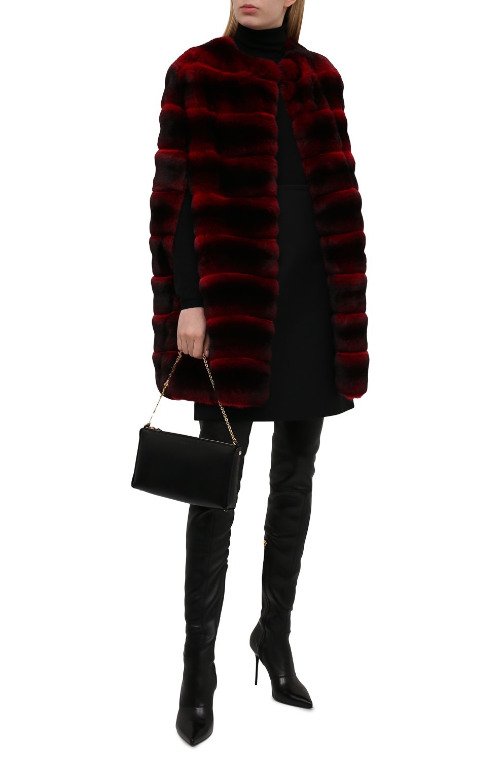 Шуба без рукавов из шиншиллы VALENTINO, арт. SF3FJ18021F, фото 2