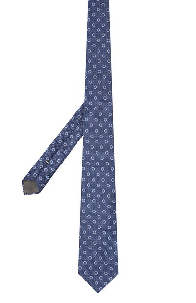 Шелковый галстук CANALI темно-синего цвета по цене 9525 руб., арт. 18/HJ02433, фото 2 Шелковый галстук CANALI, арт. 18/HJ02433, фото 2