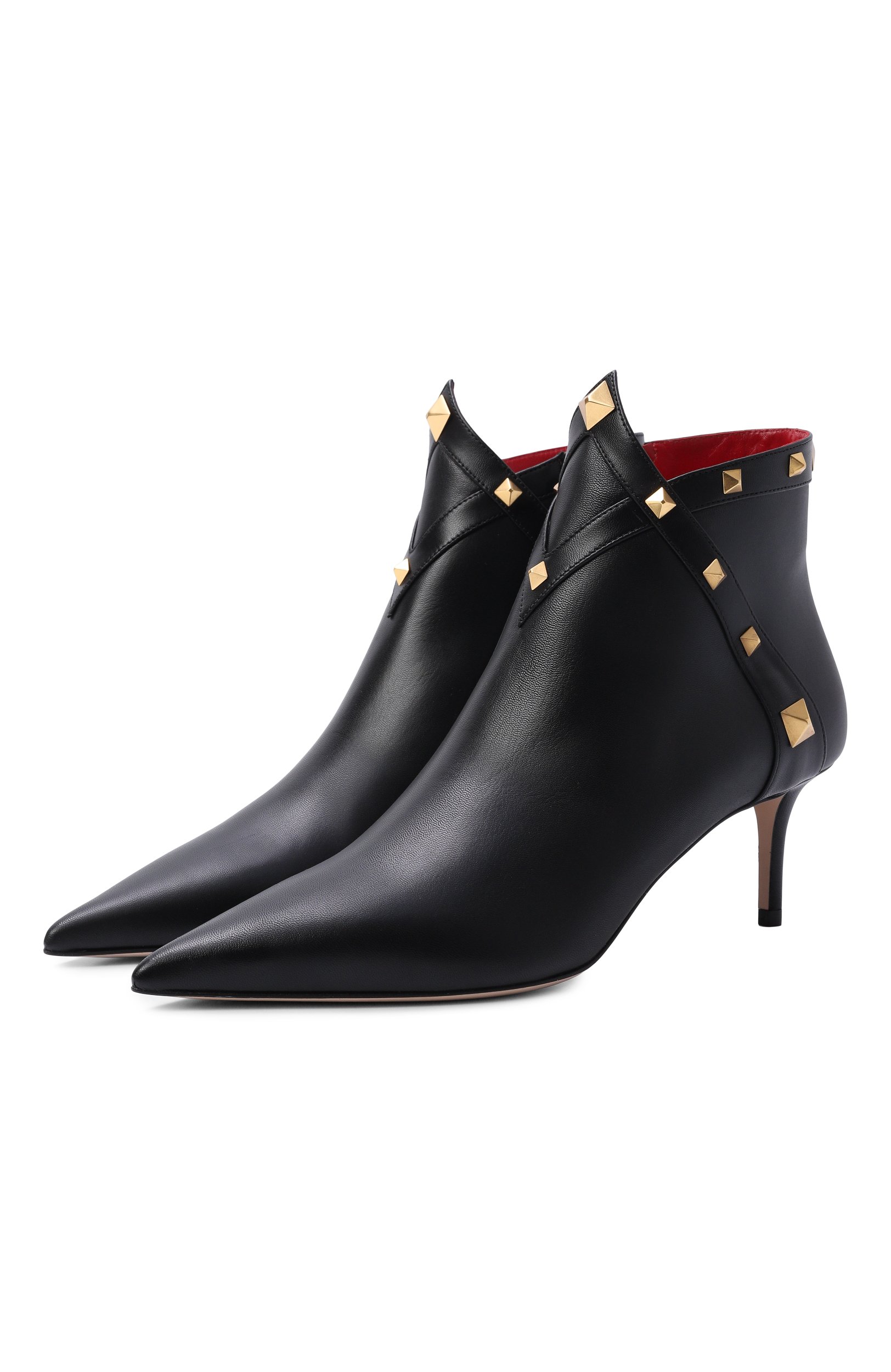 Кожаные ботильоны studdy 60 VALENTINO черного цвета по цене 172000 руб., арт. 9W2S0PR0/JYW, фото 1 Кожаные ботильоны studdy 60 VALENTINO, арт. 9W2S0PR0/JYW, фото 1