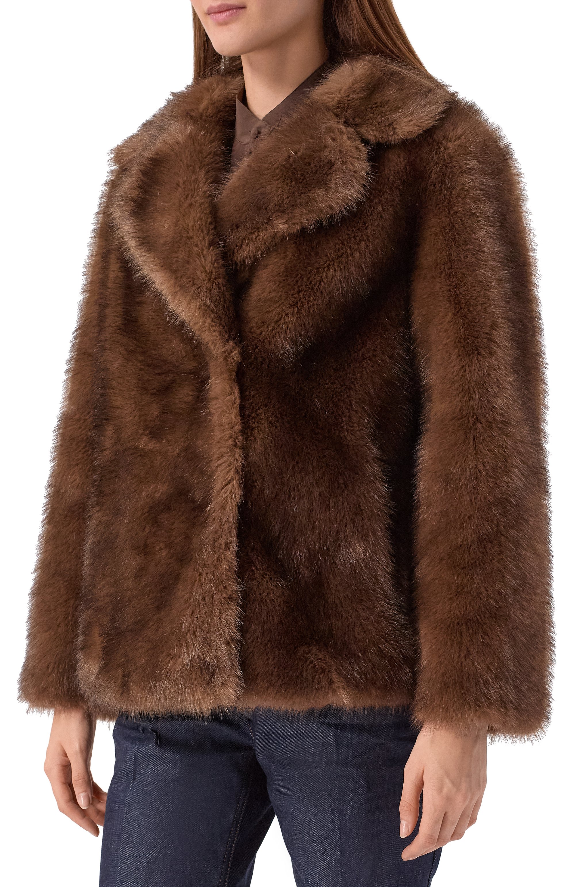 Шуба из экомеха DIEGO M, арт. 25IM-B250/25IT-248, фото 3