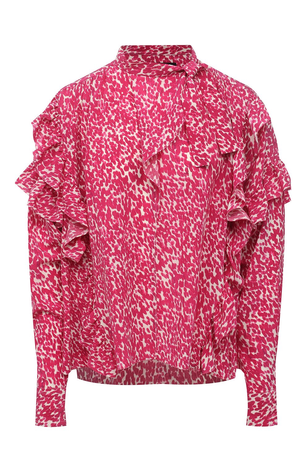 Шелковая блузка ISABEL MARANT фуксия цвета по цене 59450 руб., арт. HT2171-21A021I/LIBELZIA, фото 1 Шелковая блузка ISABEL MARANT, арт. HT2171-21A021I/LIBELZIA, фото 1