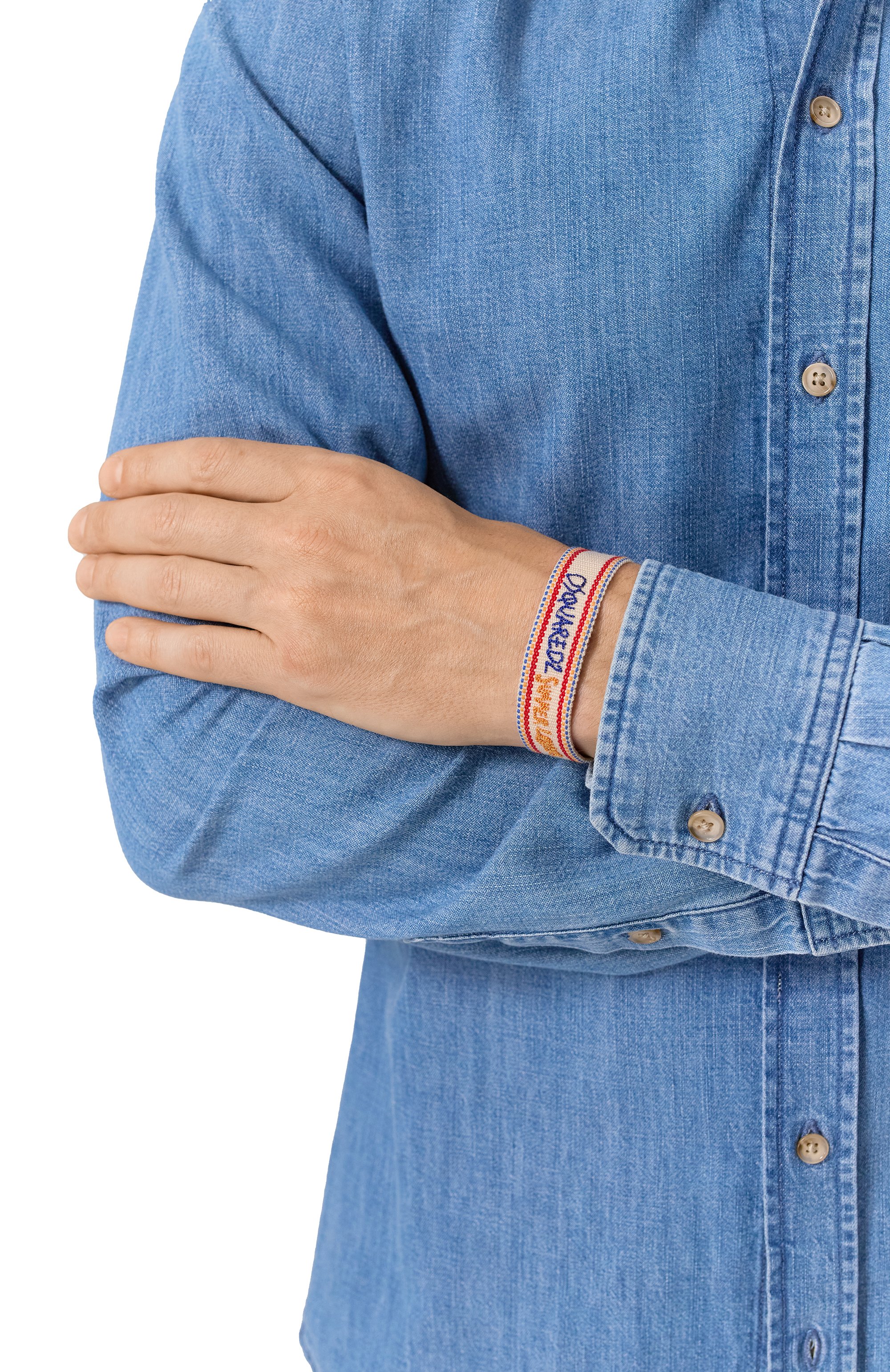 Браслет DSQUARED2 разноцветного цвета по цене 10100 руб., арт. ARM0203 13M00055, фото 2 Браслет DSQUARED2, арт. ARM0203 13M00055, фото 2