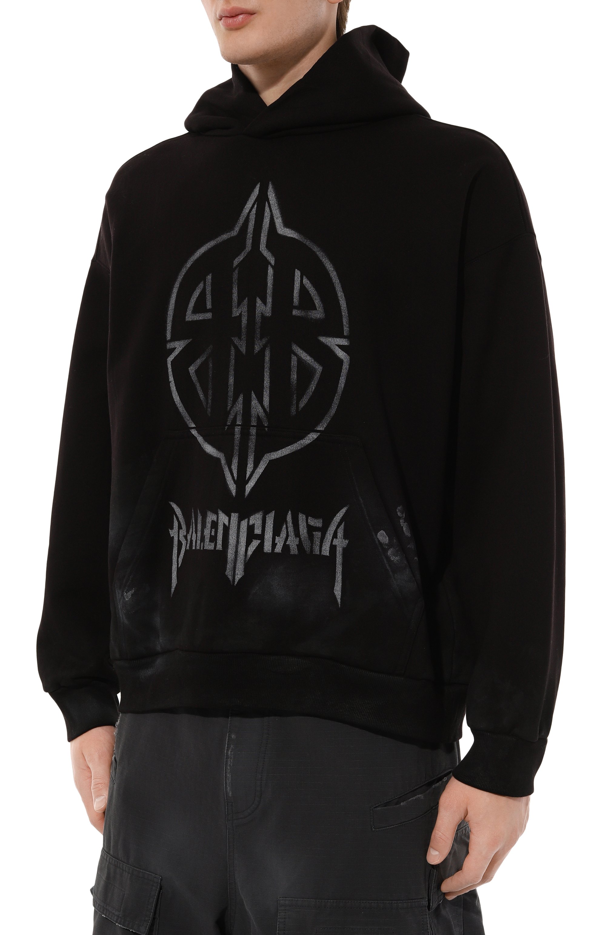 Хлопковое худи BALENCIAGA, арт. 767877/TQVT3, фото 3