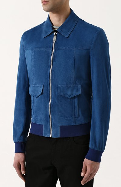 Замшевый бомбер на молнии  DOLCE & GABBANA, арт. G9KG5L/FULWF, фото 3