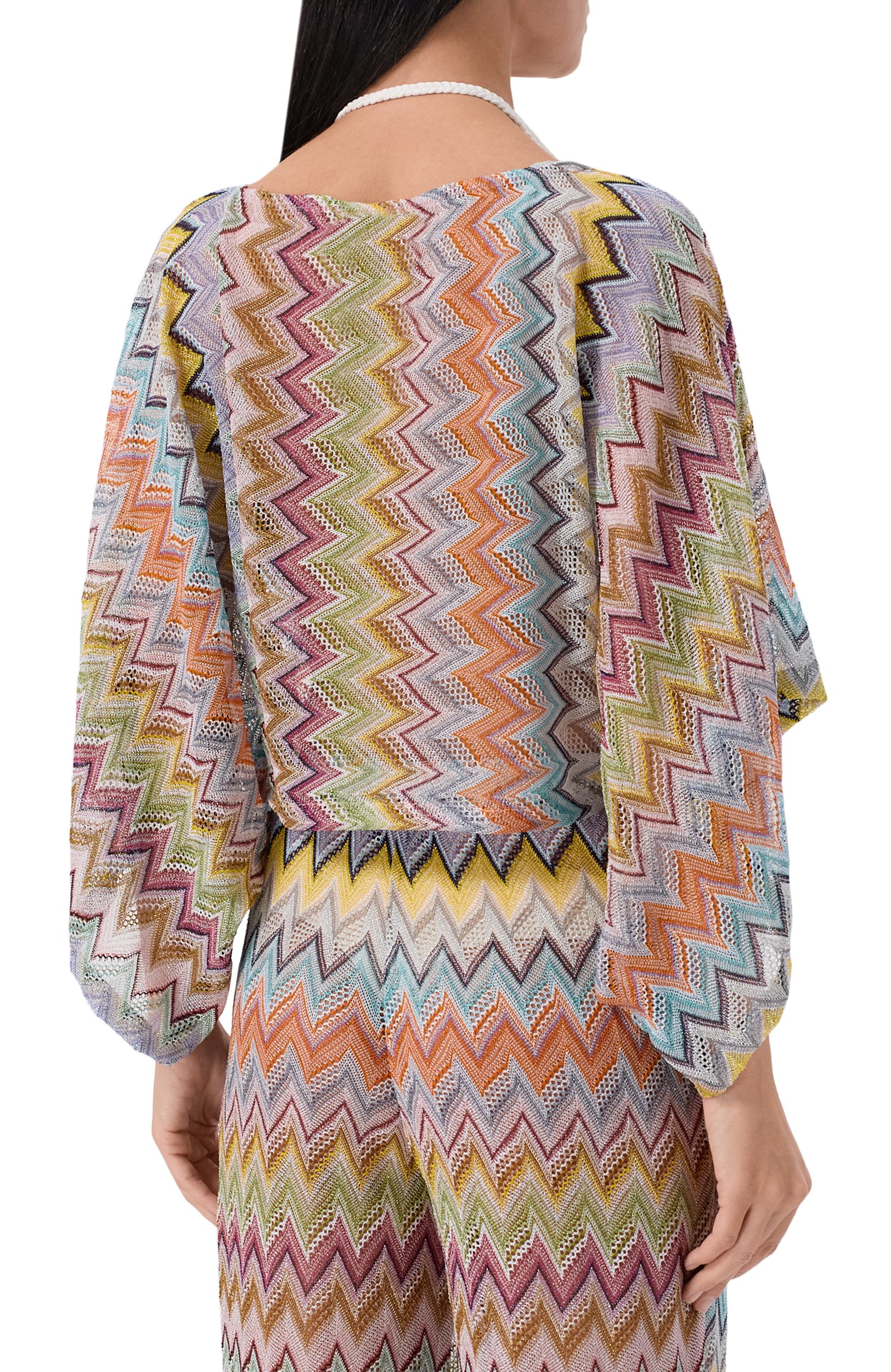 Топ из вискозы MISSONI разноцветного цвета по цене 93050 руб., арт. MC26WK00/BR015Y, фото 4 Топ из вискозы MISSONI, арт. MC26WK00/BR015Y, фото 4