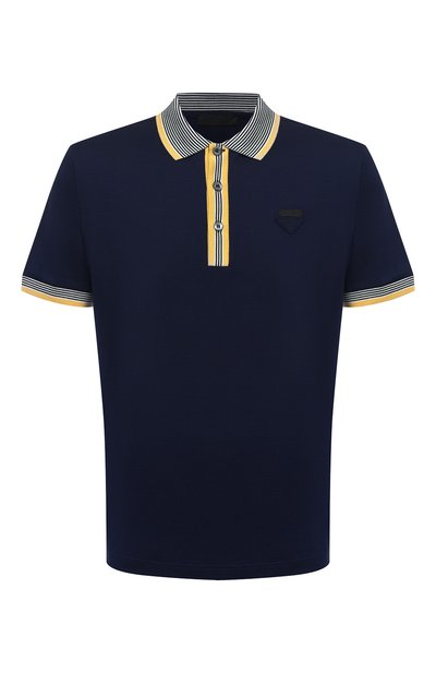 Мужская хлопковое поло PRADA, арт. UJN766-1ZP5-F0216-212