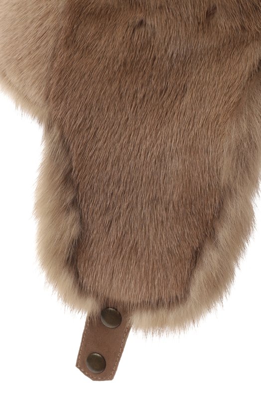 Меховая шапка-ушанка Майкл из соболя и норки FurLand 0201419710019100013 Бежевый  0201419710019100013 Фото 3