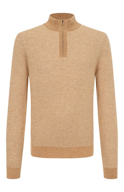 Джемпер из шерсти и хлопка BOSS 50549976 Бежевый 50549976