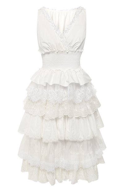 Женское платье из смеси хлопка и шелка DOLCE & GABBANA, арт. F6C3ST/FU5L5