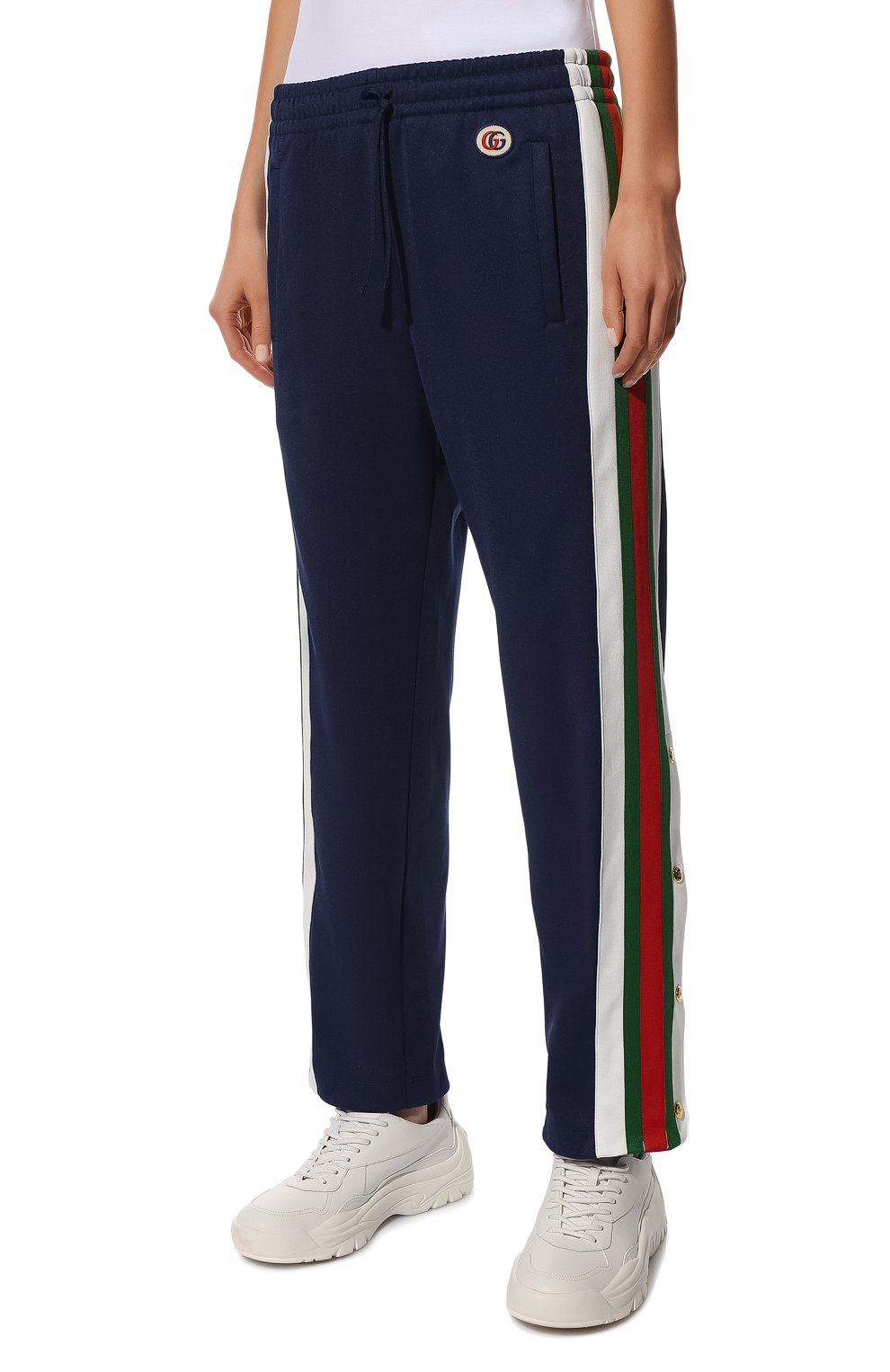 Брюки GUCCI синего цвета по цене 119000 руб., арт. 666495/XJDP4, фото 3 Брюки GUCCI, арт. 666495/XJDP4, фото 3