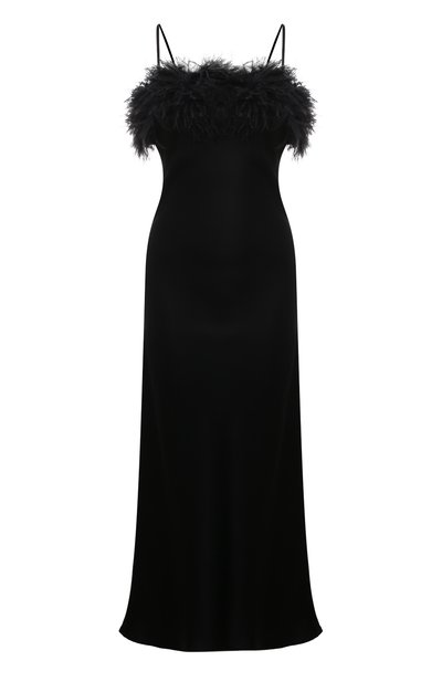Женское атласное платье с отделкой перьями ANTONELLI FIRENZE, арт. L6735/794