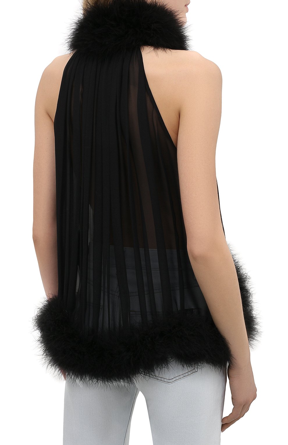 Шелковый топ SAINT LAURENT, арт. 660945/Y115W, фото 4