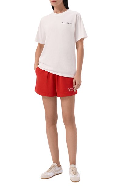 Хлопковая футболка SPORTY AND RICH, арт. T0119712300WH01, фото 2