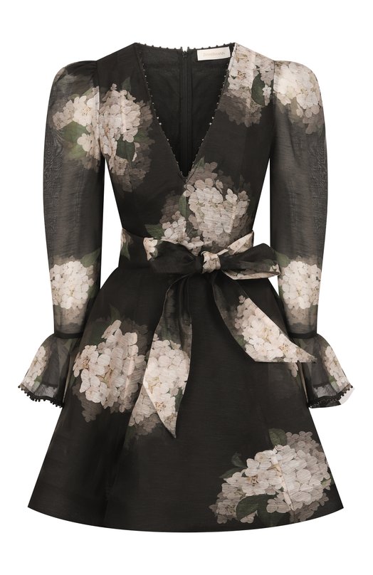 Платье изо льна и шелка Zimmermann 4693DS253 Чёрный 4693DS253