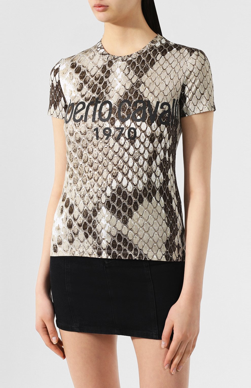 Хлопковая футболка ROBERTO CAVALLI, арт. IQT680/2AP64, фото 3