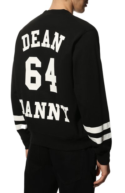 Хлопковый свитшот DSQUARED2 черного цвета по цене 34100 руб., арт. S74GD1053/S23851, фото 4 Хлопковый свитшот DSQUARED2, арт. S74GD1053/S23851, фото 4