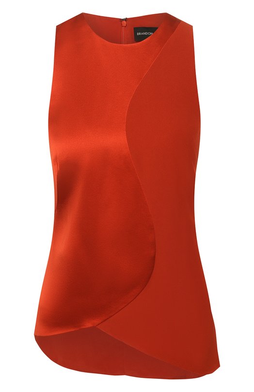 

Шелковый топ Brandon Maxwell, Оранжевый