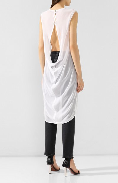 Шелковая туника ANN DEMEULEMEESTER белого цвета по цене 65400 руб., арт. 1901-2202-P-100-002, фото 4 Шелковая туника ANN DEMEULEMEESTER, арт. 1901-2202-P-100-002, фото 4