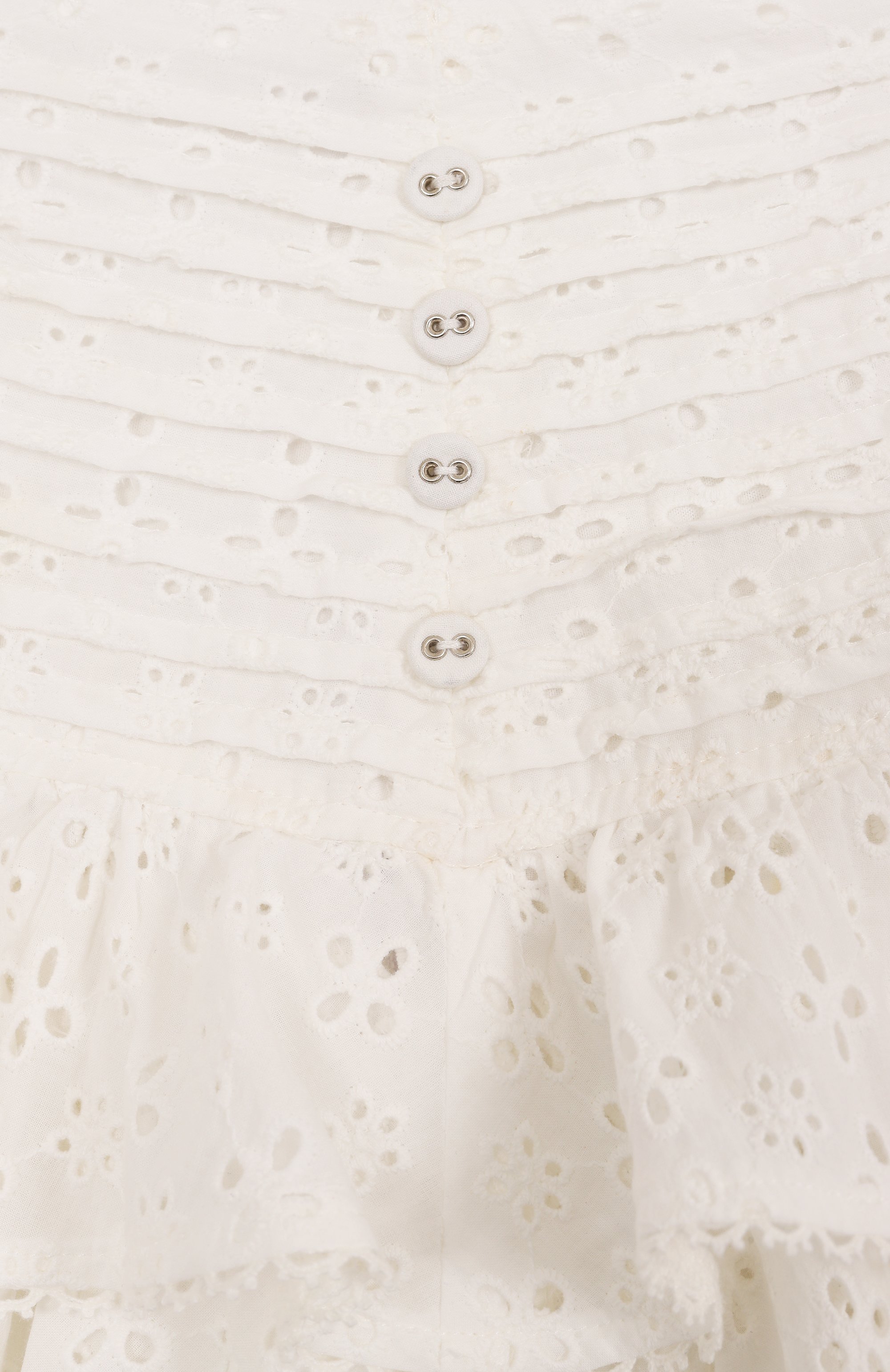 Хлопковая юбка POUPETTE ST BARTH молочного цвета по цене 20950 руб., арт. K4ZR25U0WIN, фото 3 Хлопковая юбка POUPETTE ST BARTH, арт. K4ZR25U0WIN, фото 3