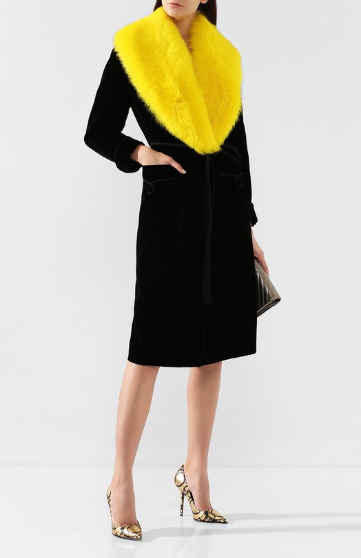 Бархатное пальто Ralph Lauren Чёрный, фото 2