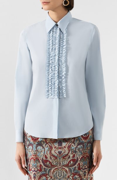 Хлопковая рубашка DRIES VAN NOTEN, арт. 201-10751-9245, фото 3