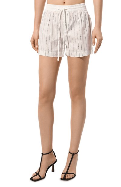 Хлопковые шорты с отделкой стразами GIUSEPPE DI MORABITO, арт. 02PSPA089RC 02289, фото 3